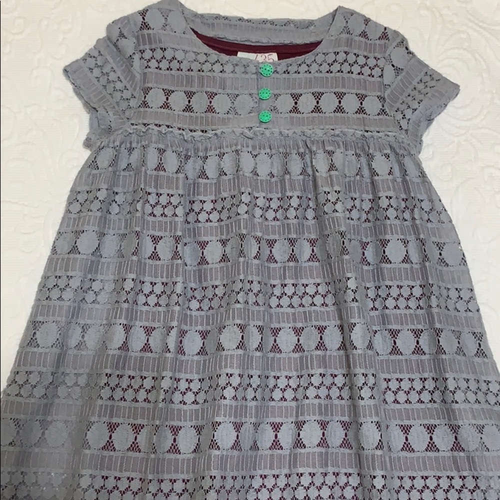 Matilda Jane Gray Lace Sovereign Dress Girls 8 - Picture 7 of 7